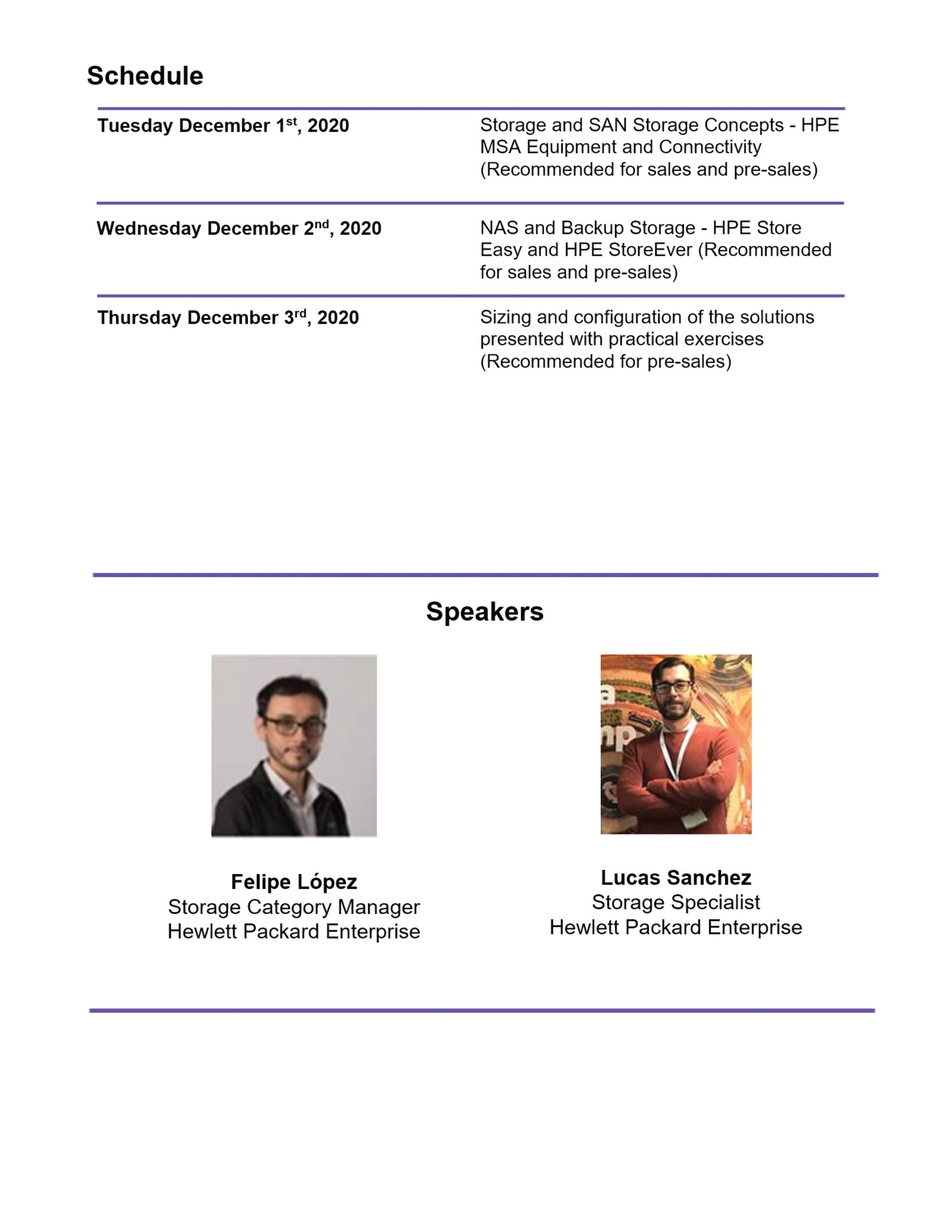 HPE Simple IT Storage Training.